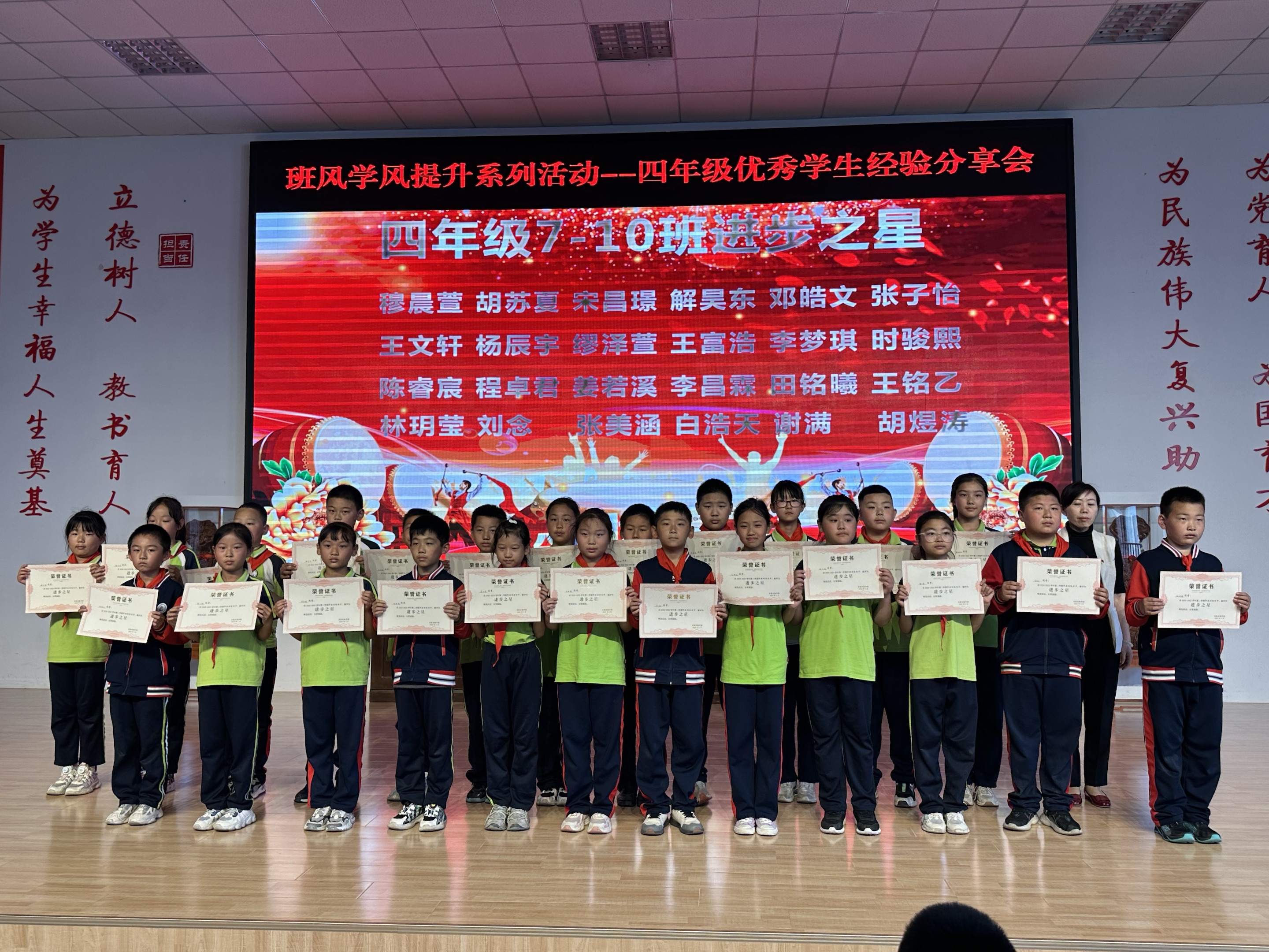 东凯实验学校举办四年级进步之星表彰暨优秀学生学习经验分享会